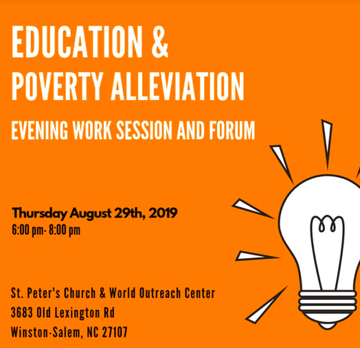 Event: Education and poverty alleviation, August 29