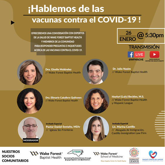 Tuesday: Covid-19 Spanish Town Hall Meeting – Hablemos de las Vacunas contra el Covid-19