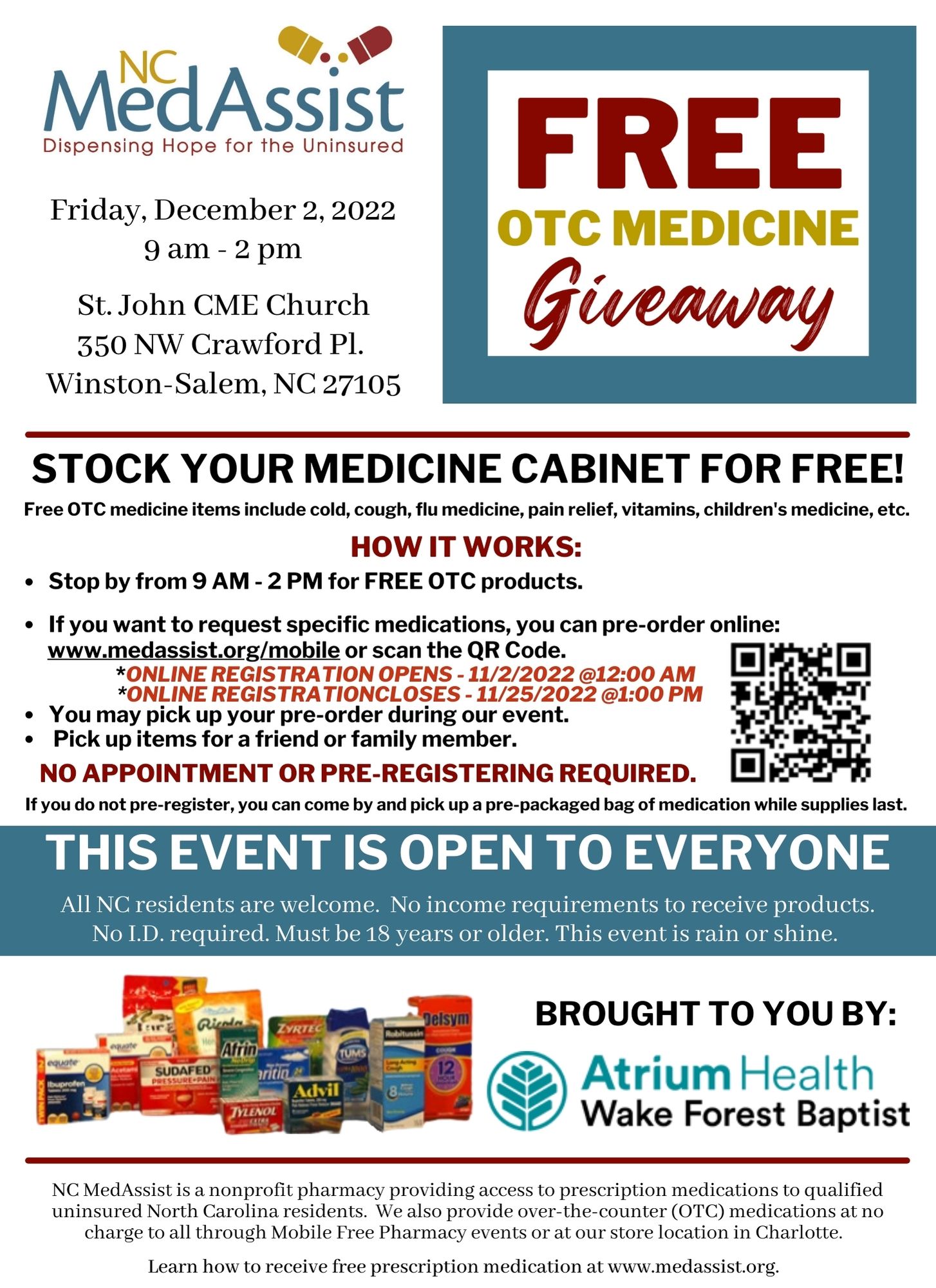 Free OTC Medicine Giveaway FaithHealth