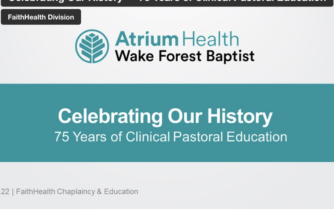 Celebrating 75 Years of Clinical Pastoral Education